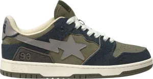 A Bathing Ape Bape SK8 Sta Army Green Dark Blue