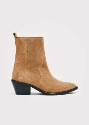 Austin Suede Tan Leather Ankle Boots