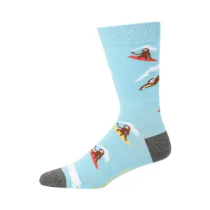 Bamboozld: Mens Surfing Sloth Bamboo Sock