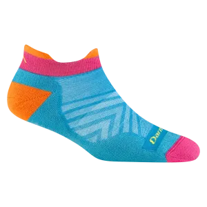 Darn Tough Women's Run No Show Tab Ultra-Lightweight Running Sock in Ocean