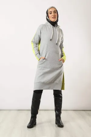 Dual Tone Sweatshirt Dress