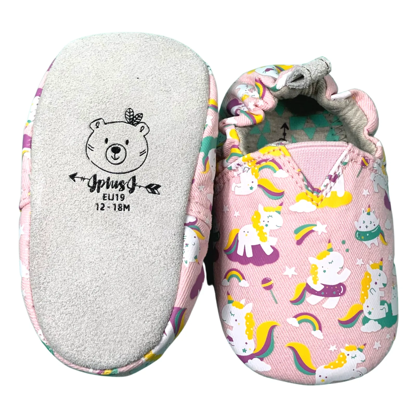 JplusJ Unicorn Pink Organic Baby Shoes 粉紅獨角馬有機棉學步鞋