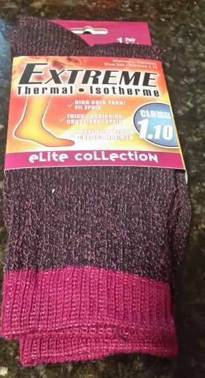 Ladies Thermal Socks -Brights (Fushia Pink)